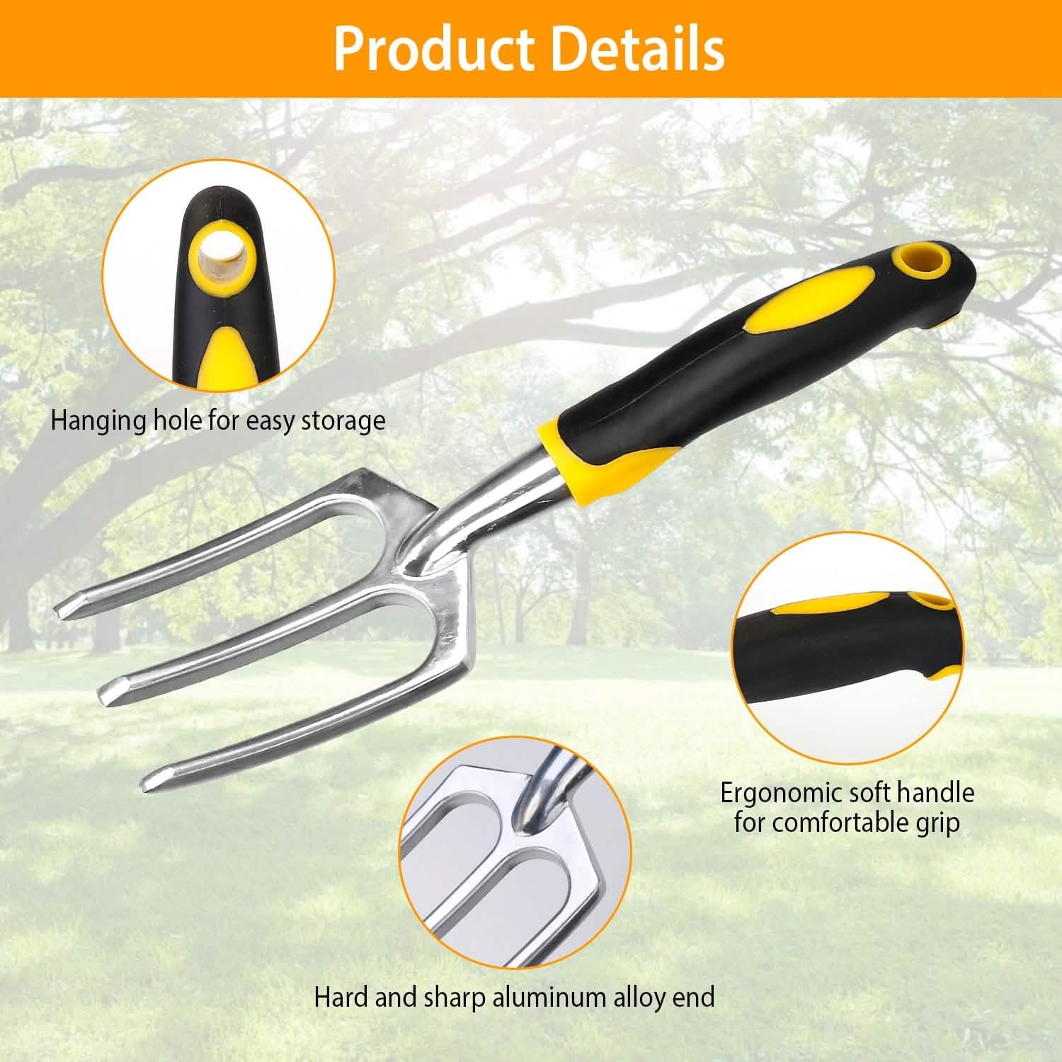 5-Pieces Set: Heavy Duty Garden Tool Set with Non-Slip Handle DailySale