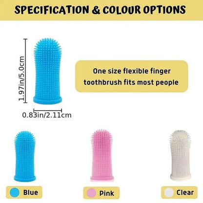 5-Pieces: Super Soft Pet Finger Toothbrush Teeth Cleaning Silicone Tooth Brush DailySale