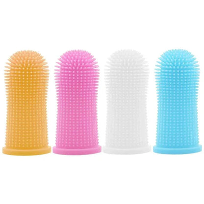 5-Pieces: Super Soft Pet Finger Toothbrush Teeth Cleaning Silicone Tooth Brush DailySale