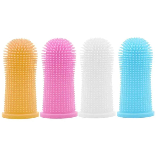 5-Pieces: Super Soft Pet Finger Toothbrush Teeth Cleaning Silicone Tooth Brush DailySale