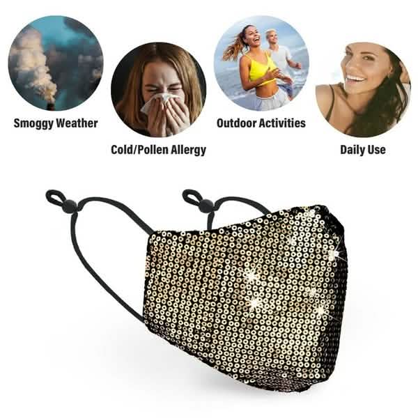 5-Pieces: Women Diamond Anti-Dust Mask DailySale
