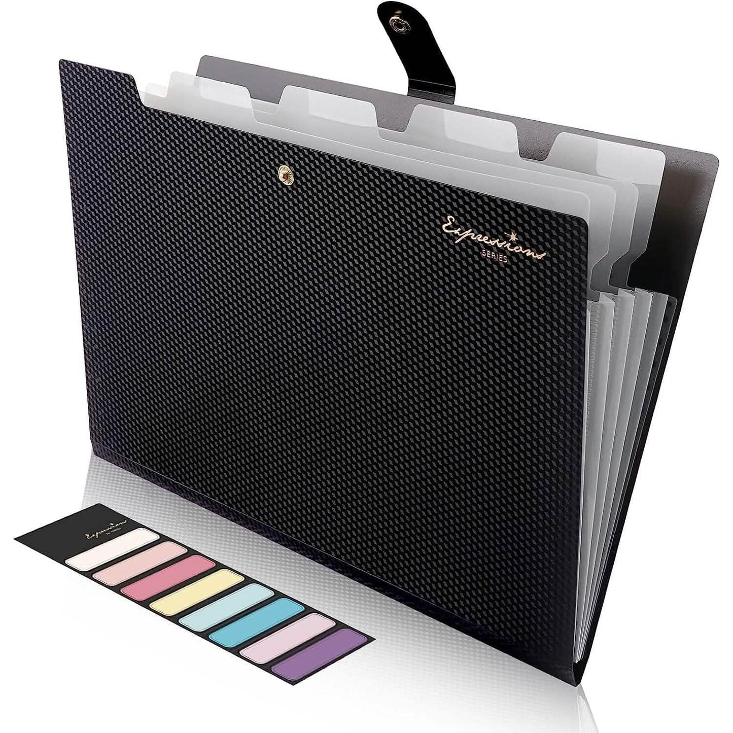 5 Pocket Folder with Labels, Letter Size Expanding File Folder Organizer DailySale