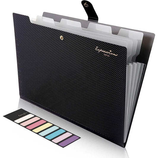 5 Pocket Folder with Labels, Letter Size Expanding File Folder Organizer DailySale