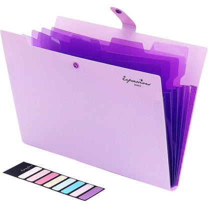 5 Pocket Folder with Labels, Letter Size Expanding File Folder Organizer DailySale