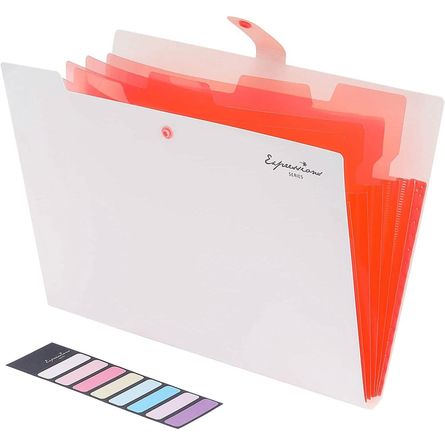 5 Pocket Folder with Labels, Letter Size Expanding File Folder Organizer DailySale