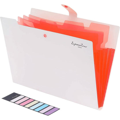 5 Pocket Folder with Labels, Letter Size Expanding File Folder Organizer DailySale
