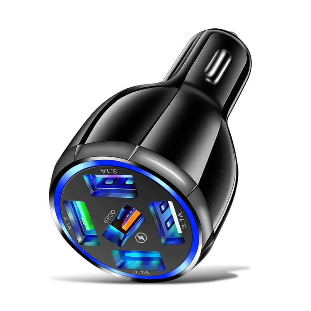 5 Port USB Fast Car Charger with LED Display DailySale
