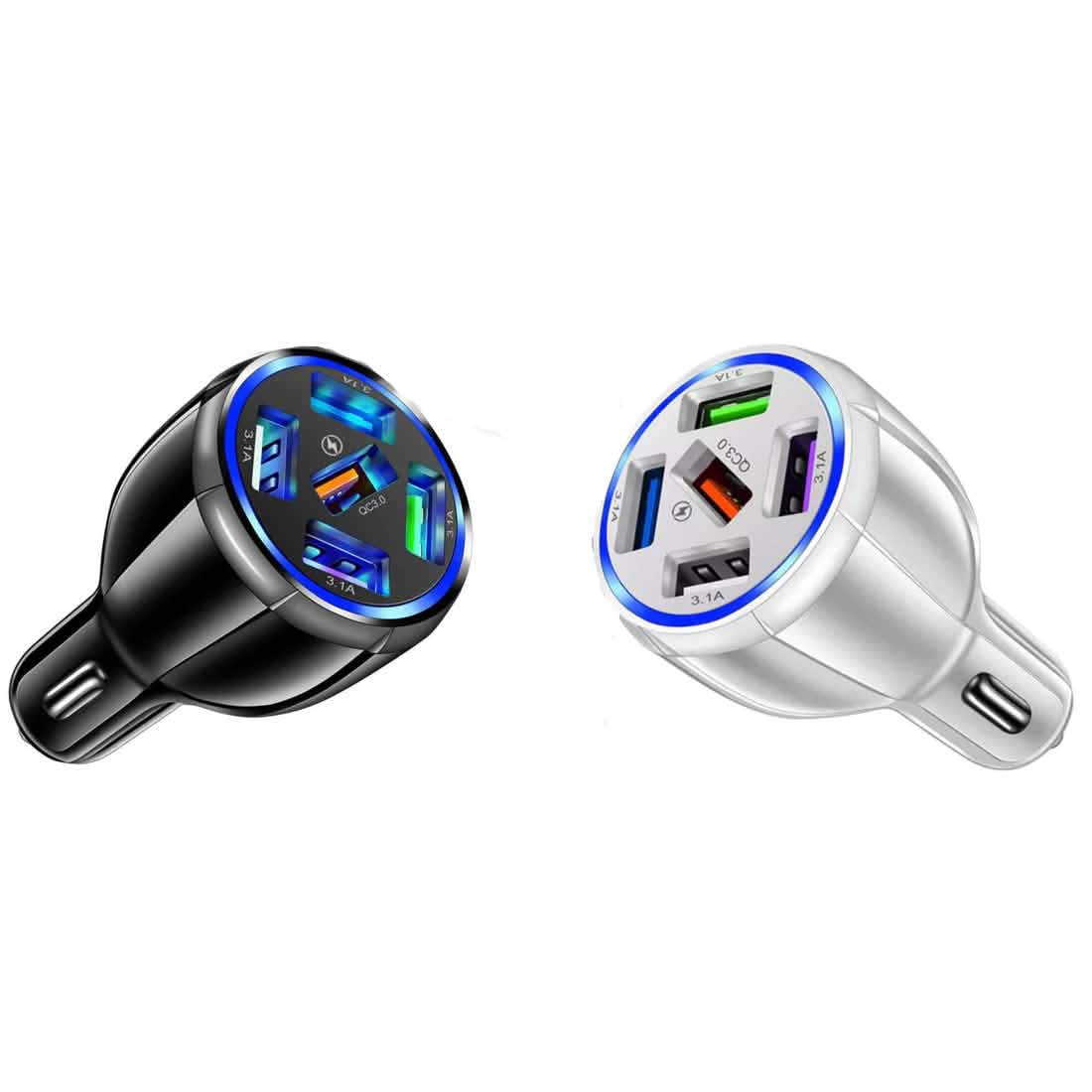5 Port USB Fast Car Charger with LED Display DailySale
