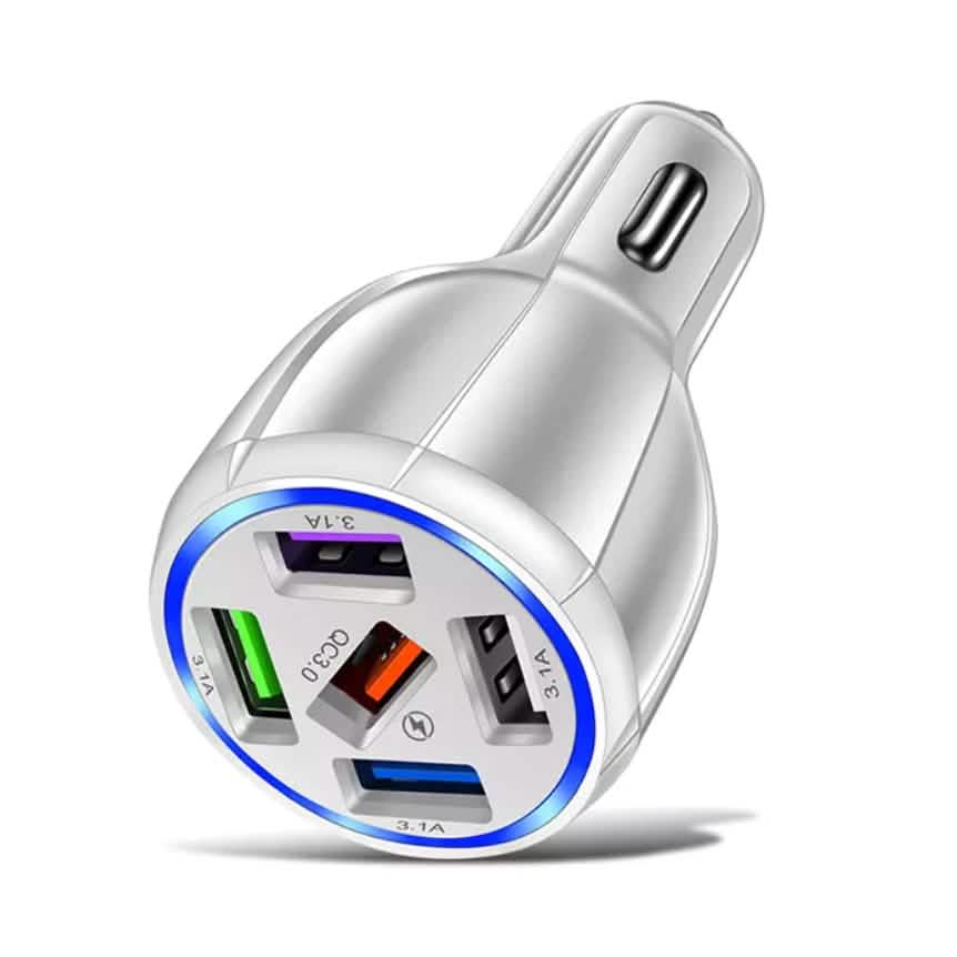 5 Port USB Fast Car Charger with LED Display DailySale
