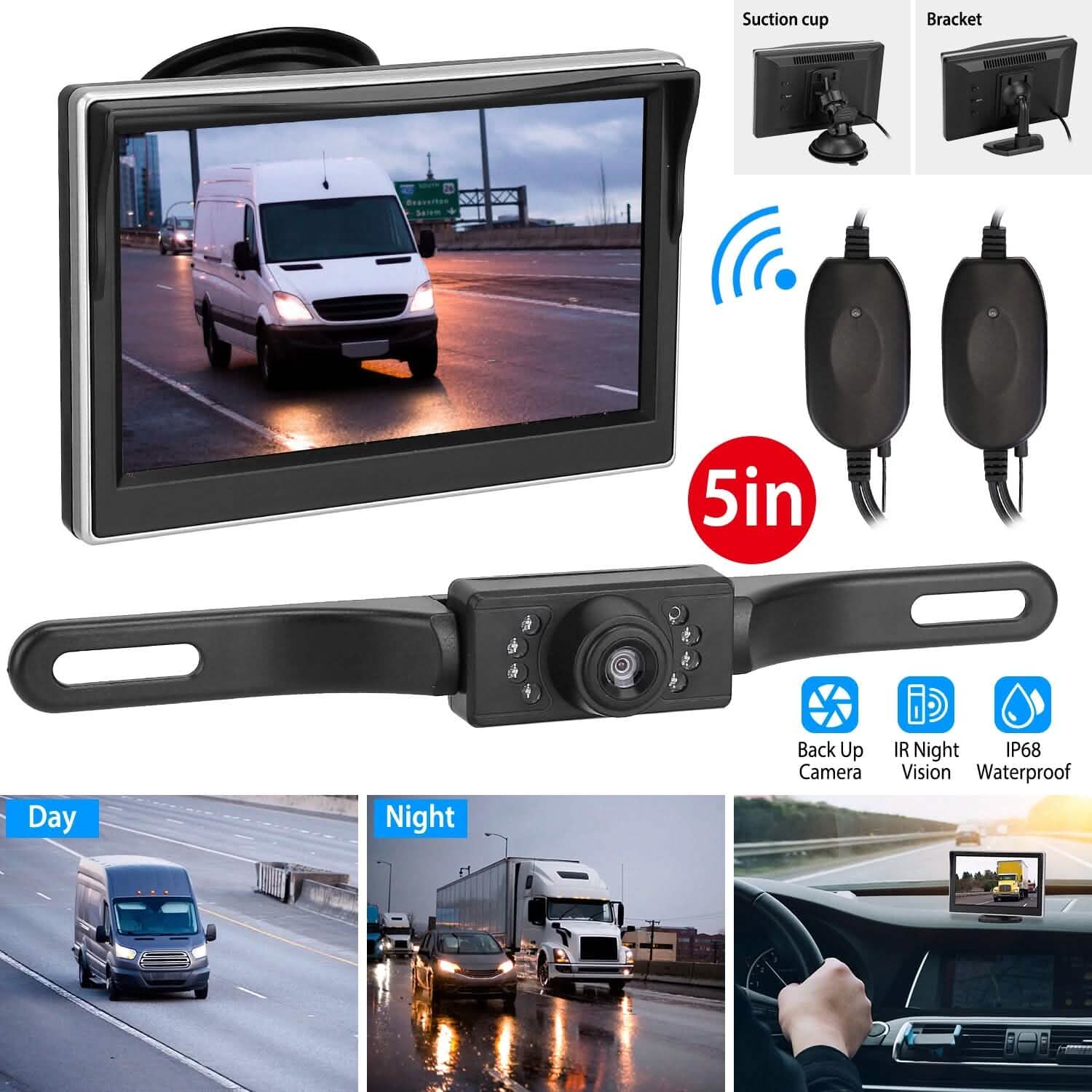 5" Screen Backup Camera Monitor Kit DailySale