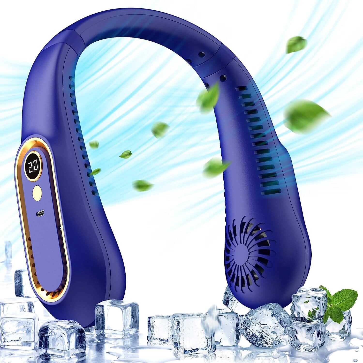 5 Speeds Adjustable USB Rechargeable Battery Powered Personal Neck Fan DailySale
