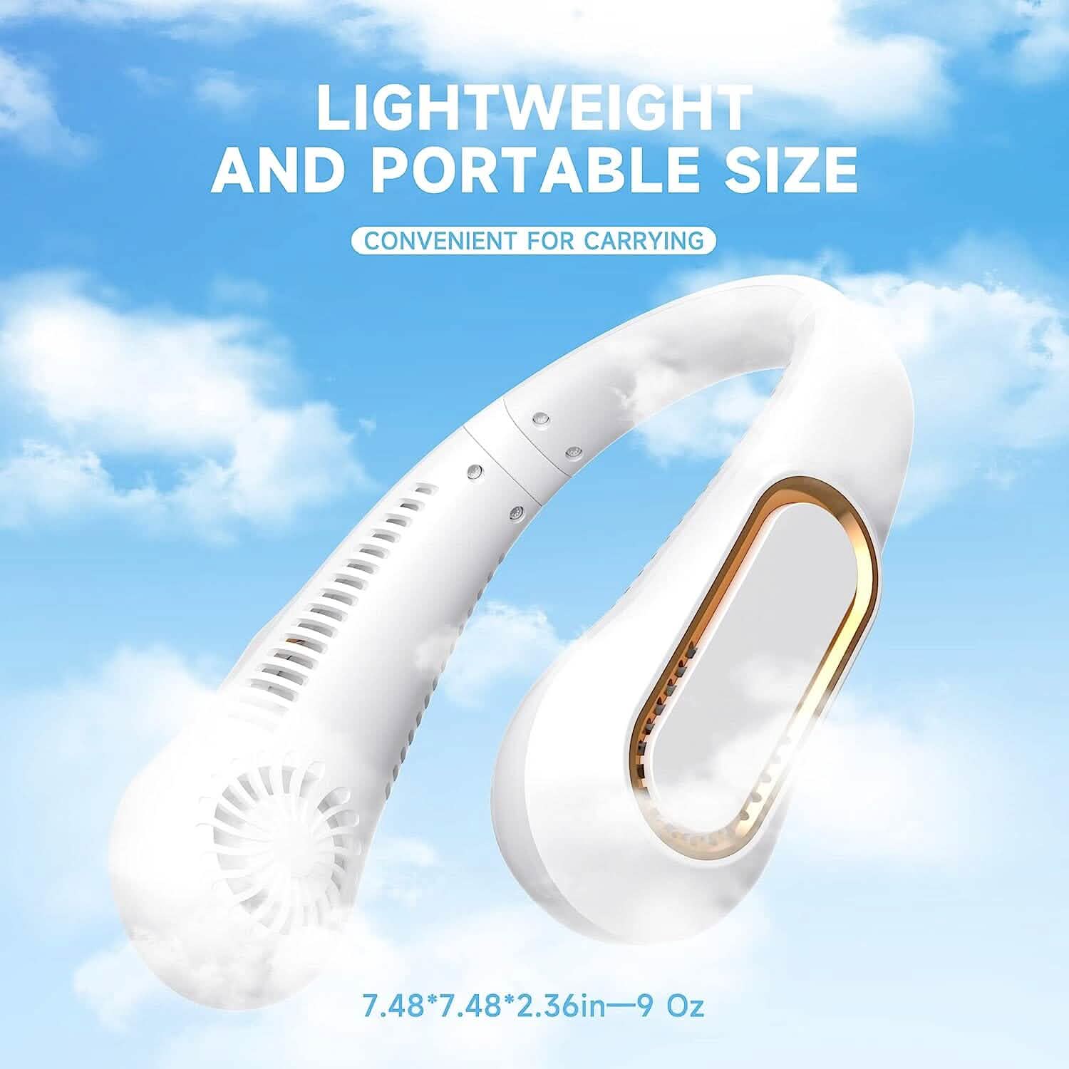 5 Speeds Adjustable USB Rechargeable Battery Powered Personal Neck Fan DailySale