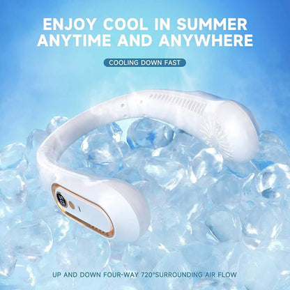 5 Speeds Adjustable USB Rechargeable Battery Powered Personal Neck Fan DailySale