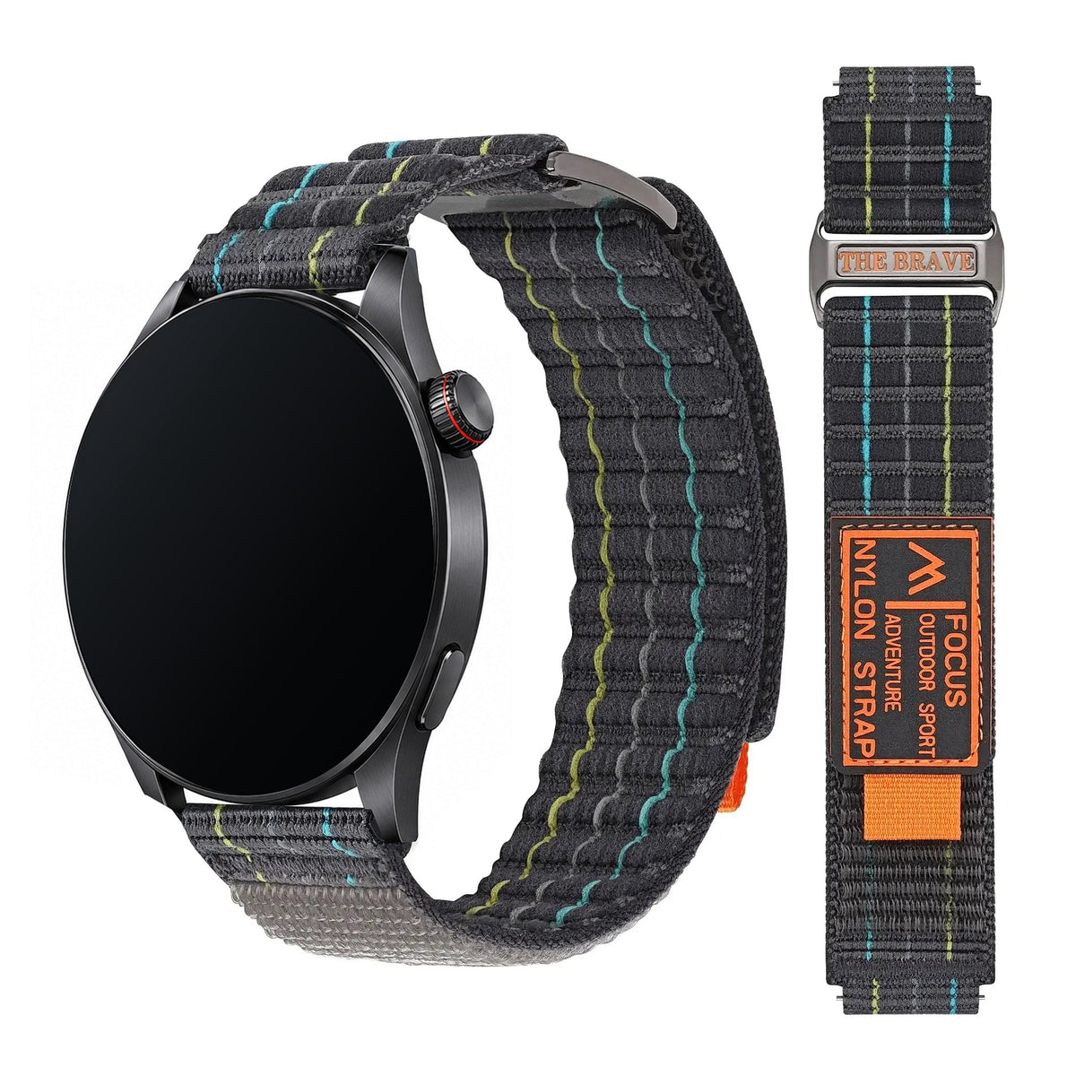 Amazfit Balance, GTR, GTS & Bip Striped Nylon Sport Loop Band BandsCo Straps