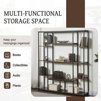 5-Tier Bookcase Bedroom Tall Bookshelf DailySale