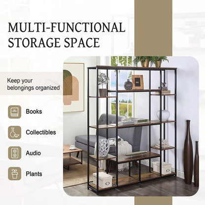 5-Tier Bookcase Bedroom Tall Bookshelf DailySale