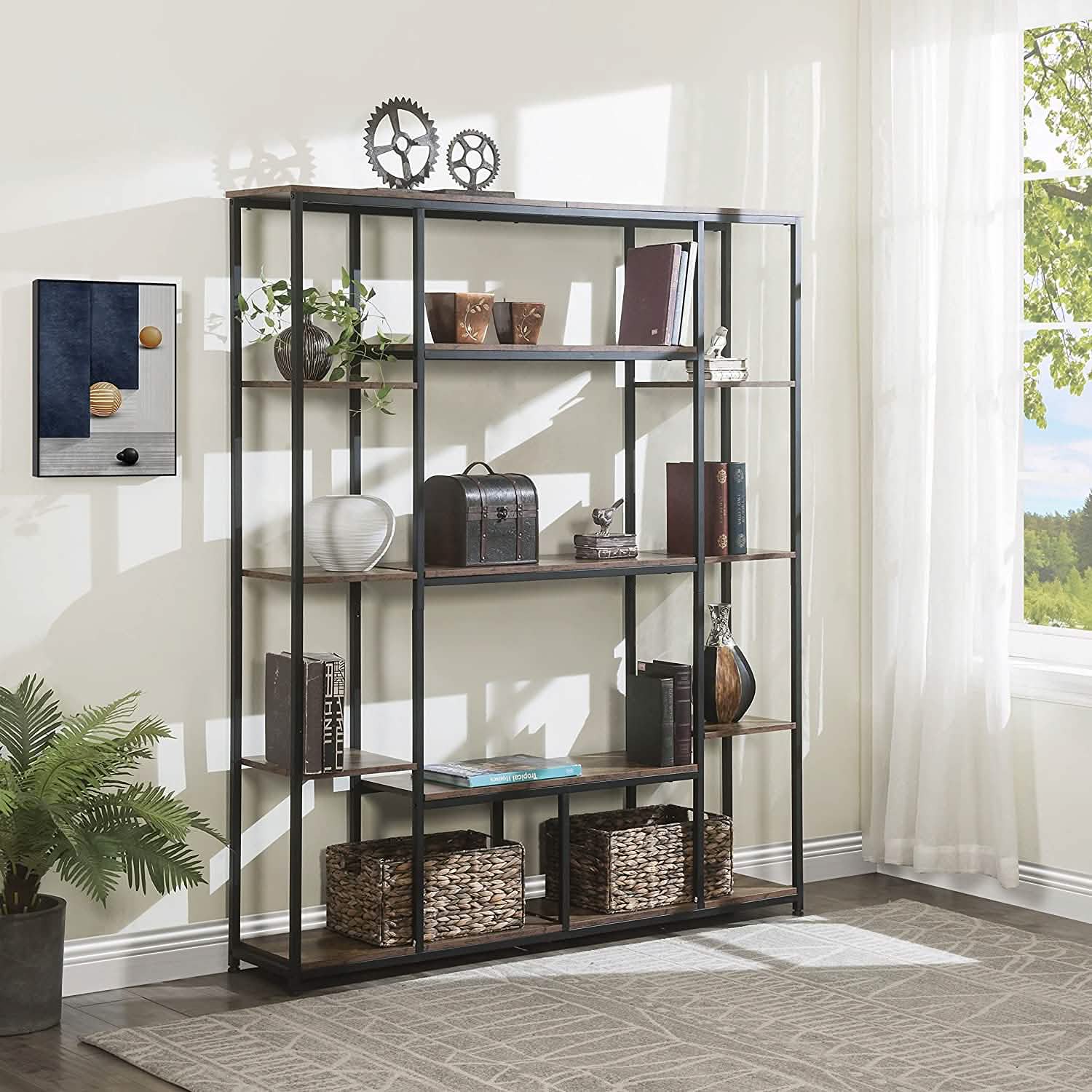 5-Tier Bookcase Bedroom Tall Bookshelf DailySale