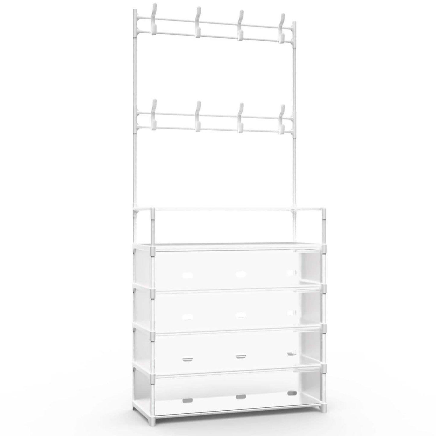 5-Tier Dustproof Entryway Hall Tree Coat and Shoe Rack DailySale