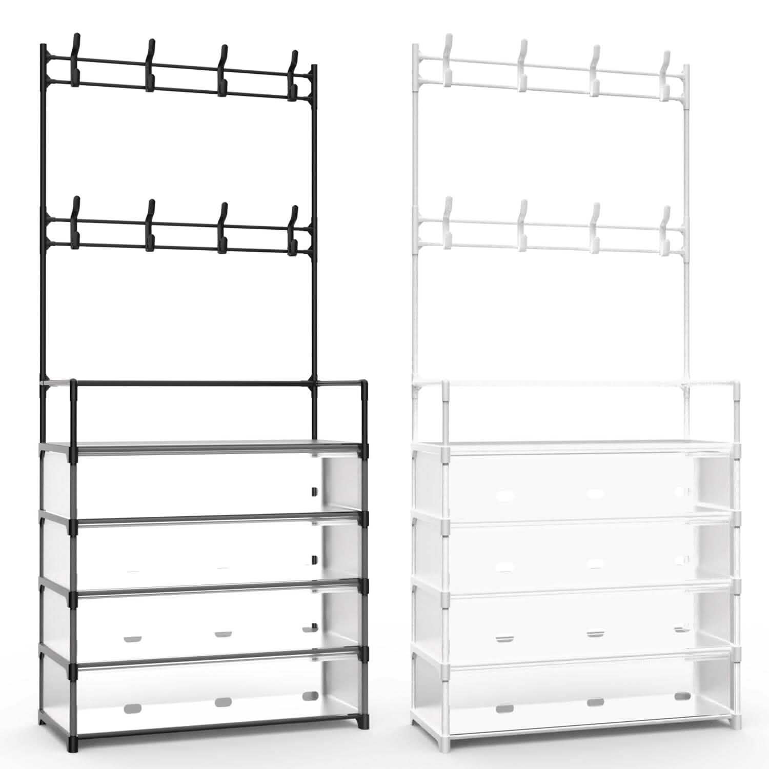 5-Tier Dustproof Entryway Hall Tree Coat and Shoe Rack DailySale