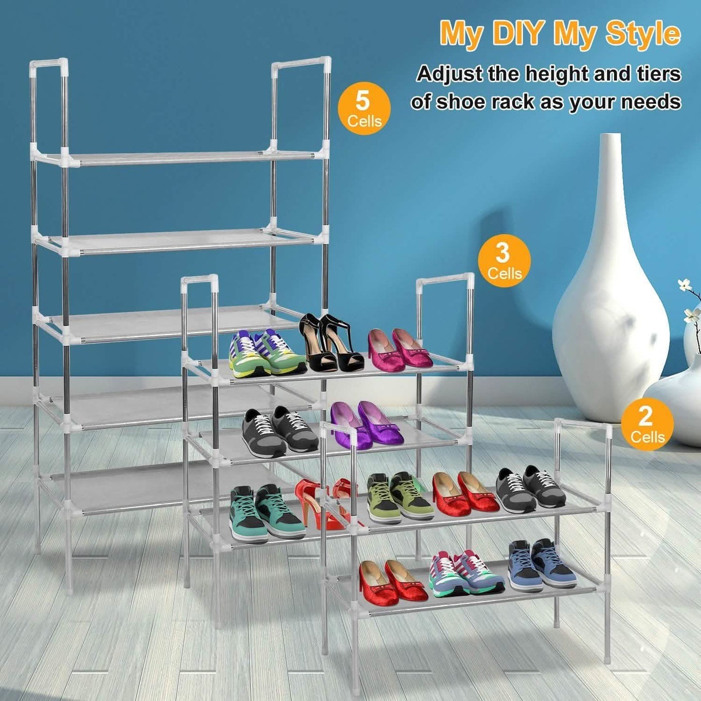 5-Tiers Shoe Rack Shelves 15 Pairs Shoe Oraganizer DailySale