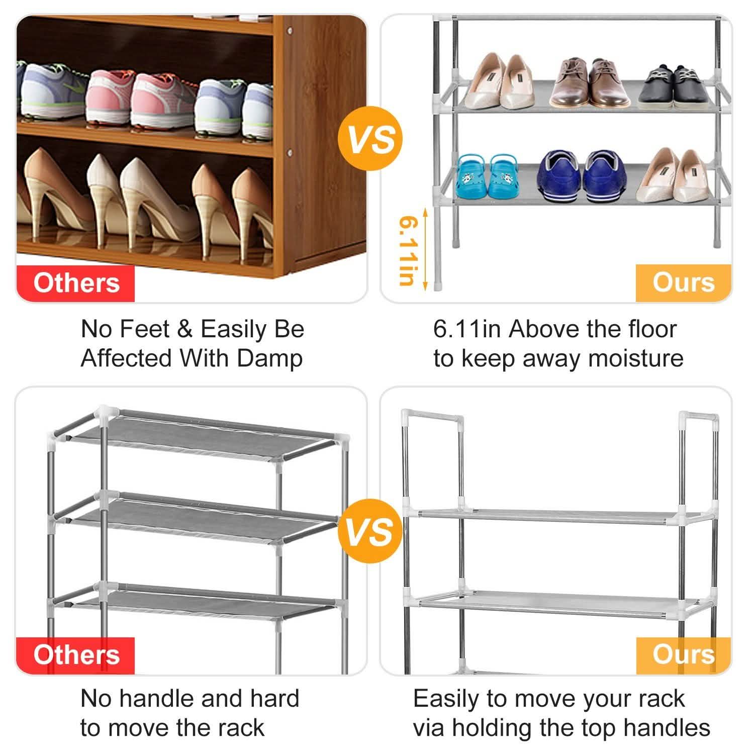 5-Tiers Shoe Rack Shelves 15 Pairs Shoe Oraganizer DailySale