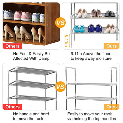 5-Tiers Shoe Rack Shelves 15 Pairs Shoe Oraganizer DailySale