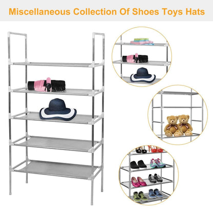5-Tiers Shoe Rack Shelves 15 Pairs Shoe Oraganizer DailySale