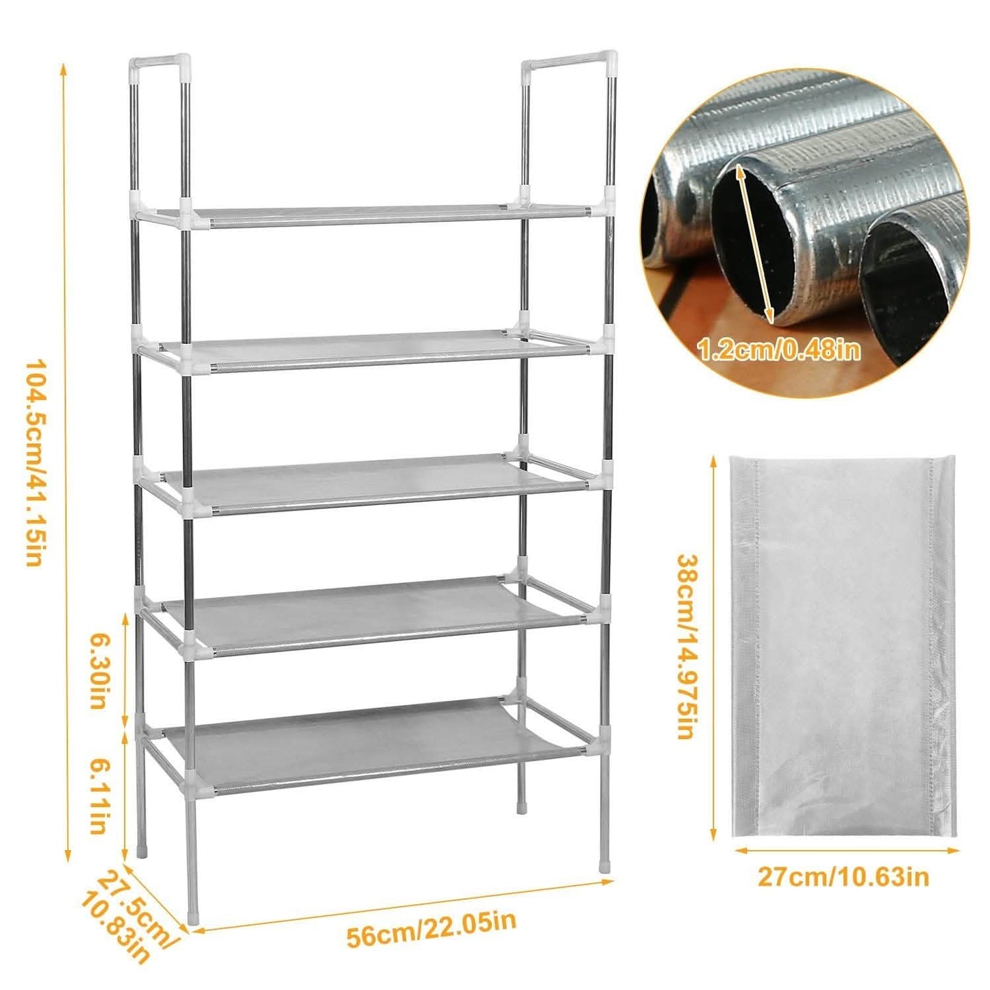 5-Tiers Shoe Rack Shelves 15 Pairs Shoe Oraganizer DailySale