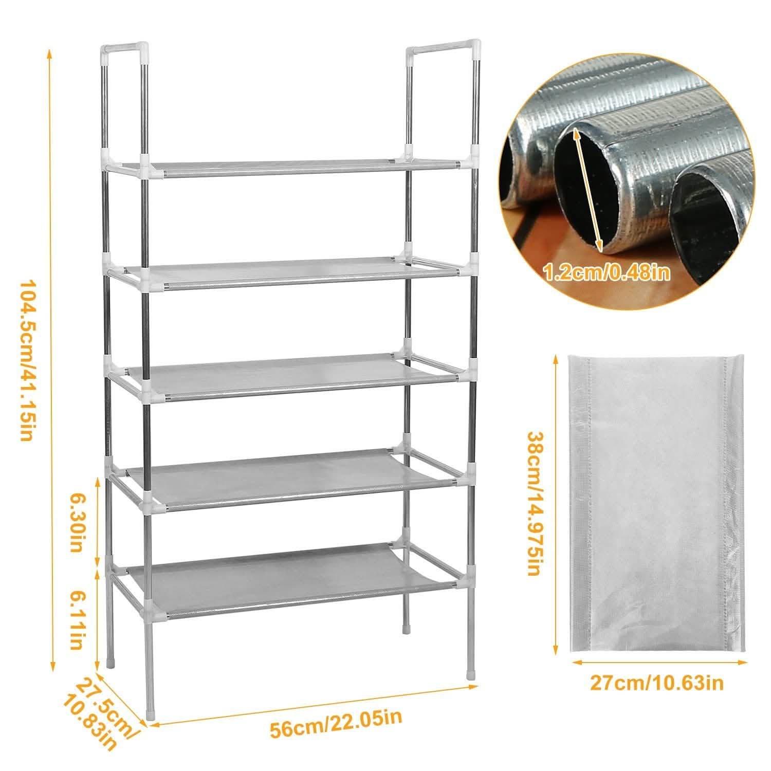 5-Tiers Shoe Rack Shelves 15 Pairs Shoe Oraganizer DailySale