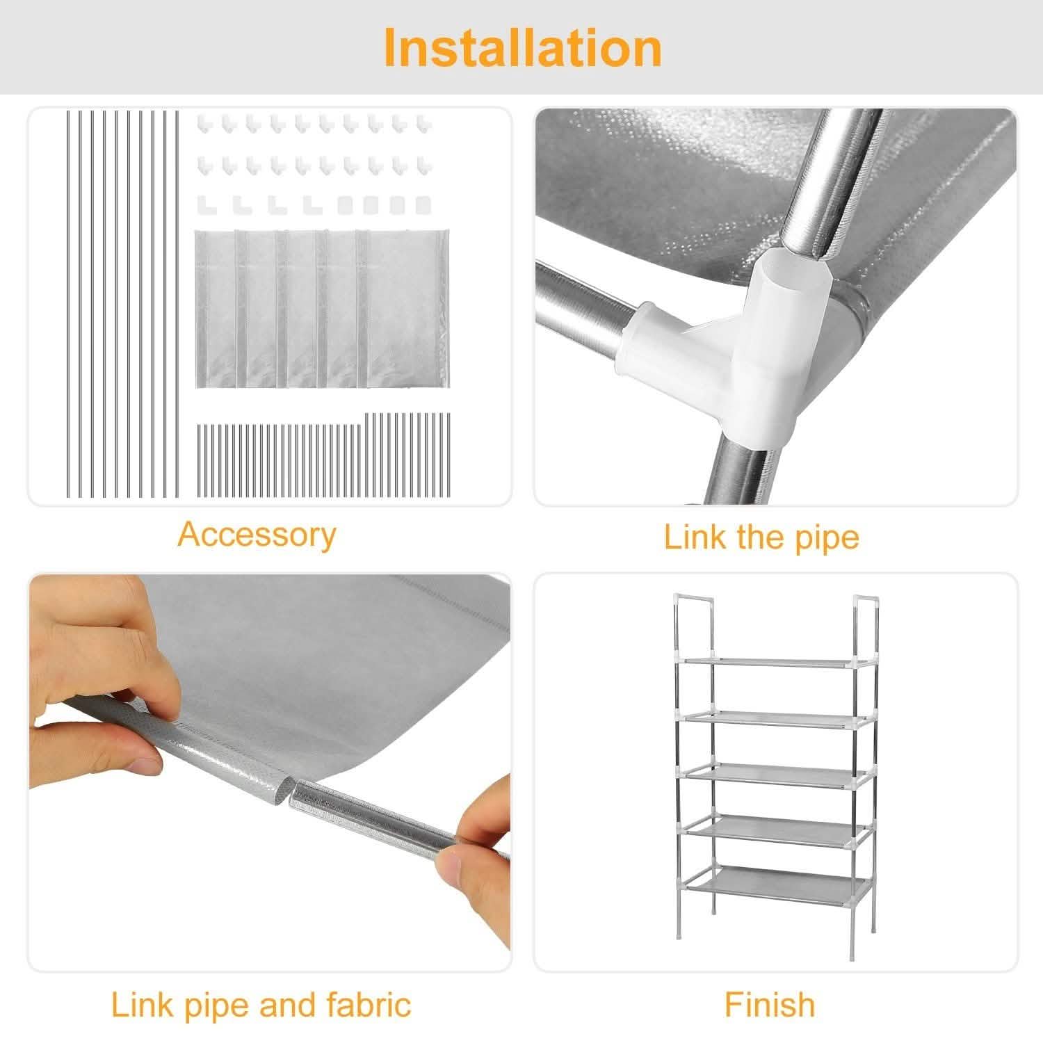 5-Tiers Shoe Rack Shelves 15 Pairs Shoe Oraganizer DailySale