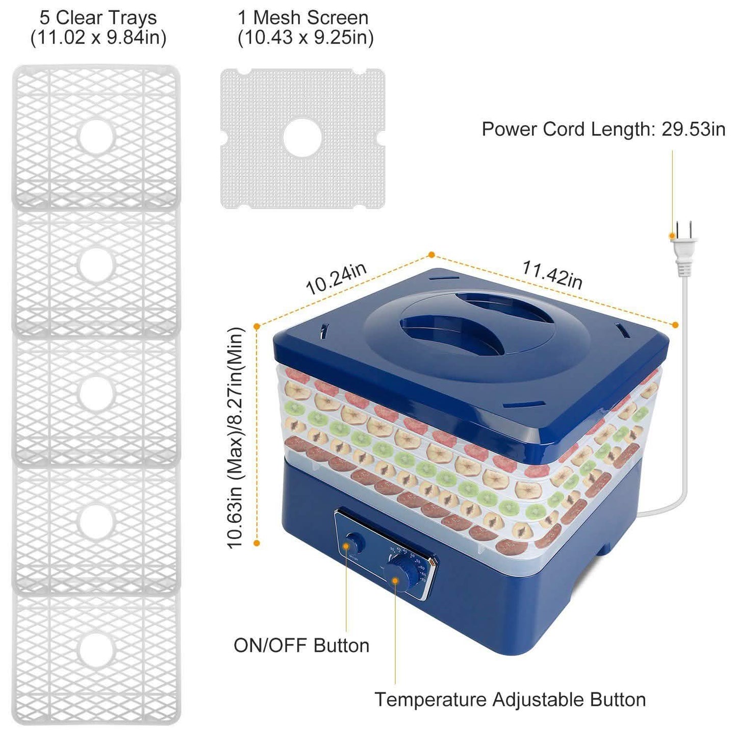 5-Tray Electric Food Dehydrator DailySale