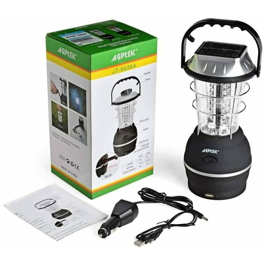 5 Way Charging 36 LED Solar Lantern Camping Light DailySale