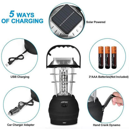 5 Way Charging 36 LED Solar Lantern Camping Light DailySale
