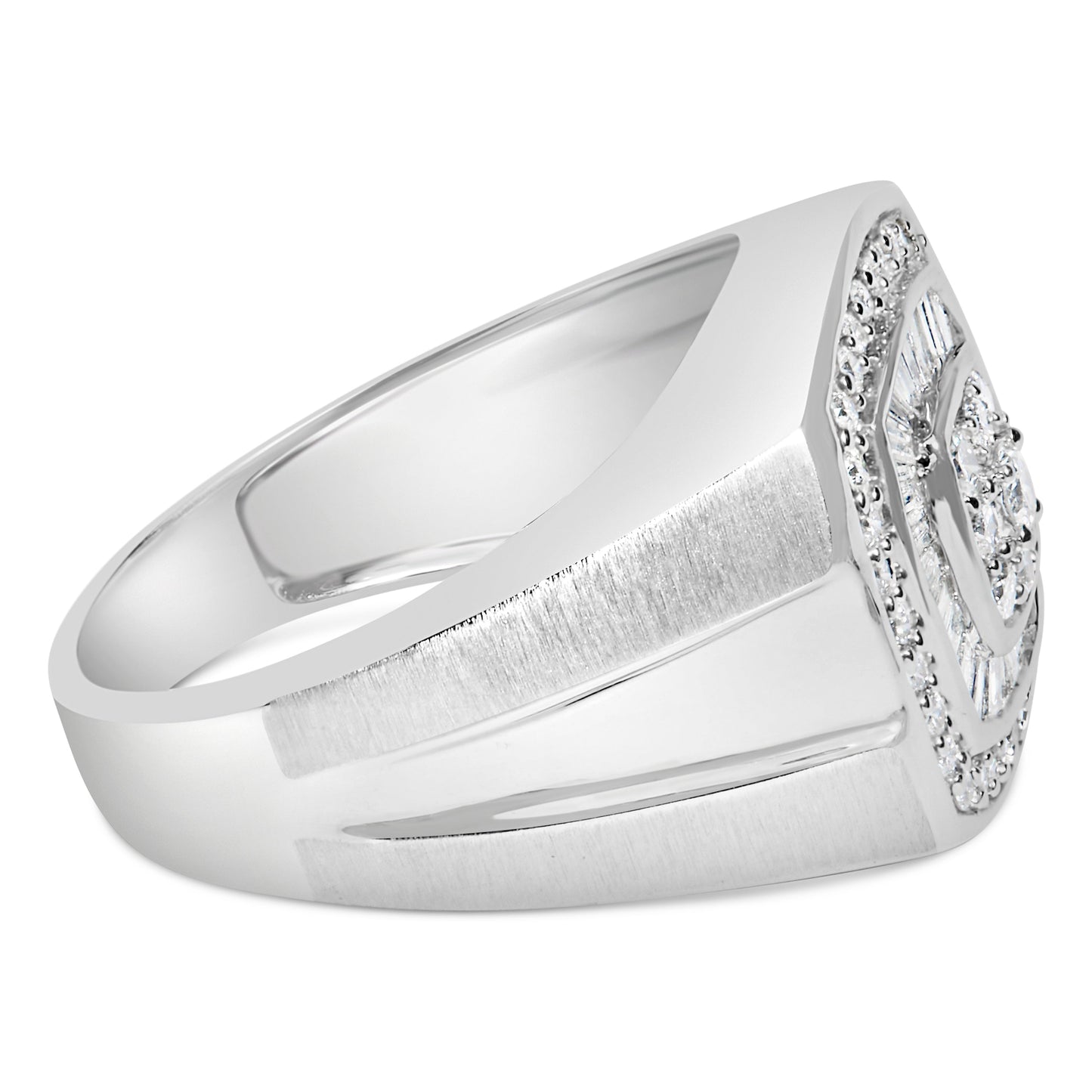 14K White Gold Men's Diamond Band Ring (1 cttw, H-I Color, SI1-SI2 Clarity) Bids.com