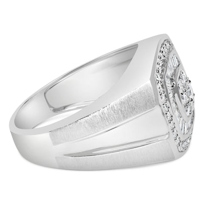 14K White Gold Men's Diamond Band Ring (1 cttw, H-I Color, SI1-SI2 Clarity) Bids.com