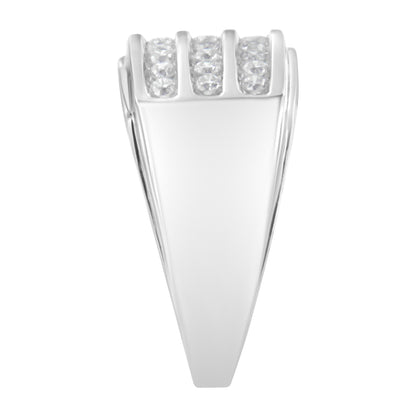 14K White Gold Men's Diamond Channel Set Band Ring (1 cttw, H-I Color, SI2-I1 Clarity) Bids.com