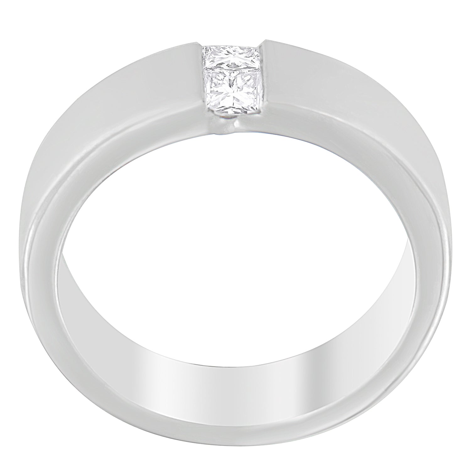 Men's 14K White Gold 1/4 ct.TDW Diamond Channel Band Ring (G-H, VS1-VS2) Bids.com