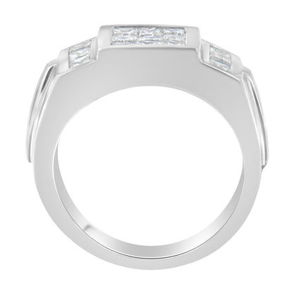 Men's 14K White Gold Diamond Cluster Ring (2 cttw, G-H Color, SI1-SI2 Clarity) Bids.com