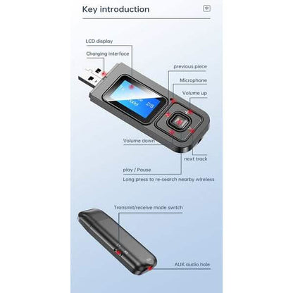 5.0 Bluetooth Wireless Audio Transmitter Receiver DailySale