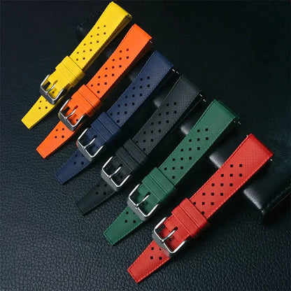 Amazfit Balance, GTR, GTS & Bip FKM Rubber Tropic Band, Perforated BandsCo Straps