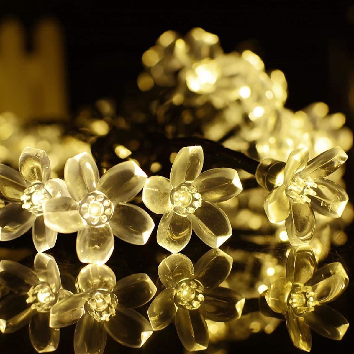 50 LED Fairy Flower Blossom Solar String Lights DailySale