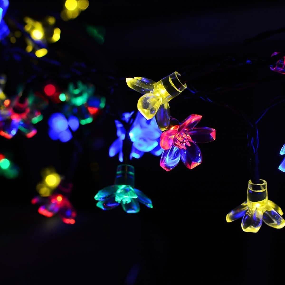 50 LED Fairy Flower Blossom Solar String Lights DailySale