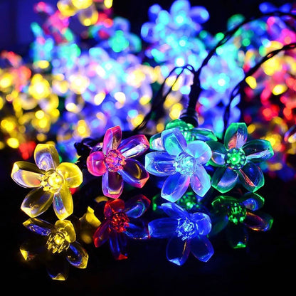 50 LED Fairy Flower Blossom Solar String Lights DailySale