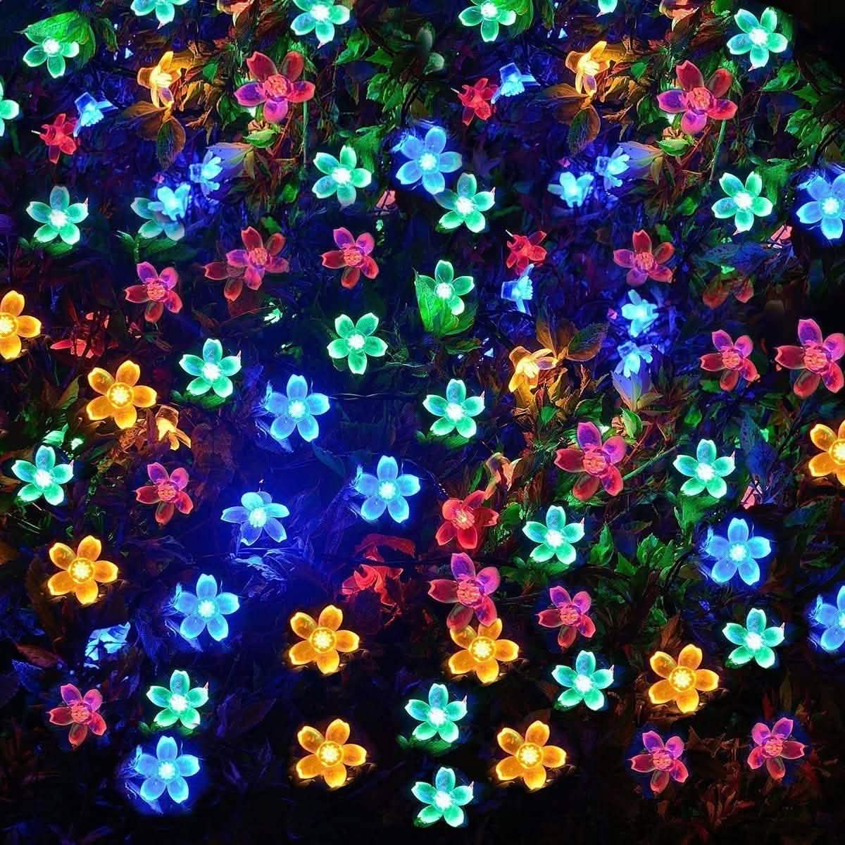 50 LED Fairy Flower Blossom Solar String Lights DailySale