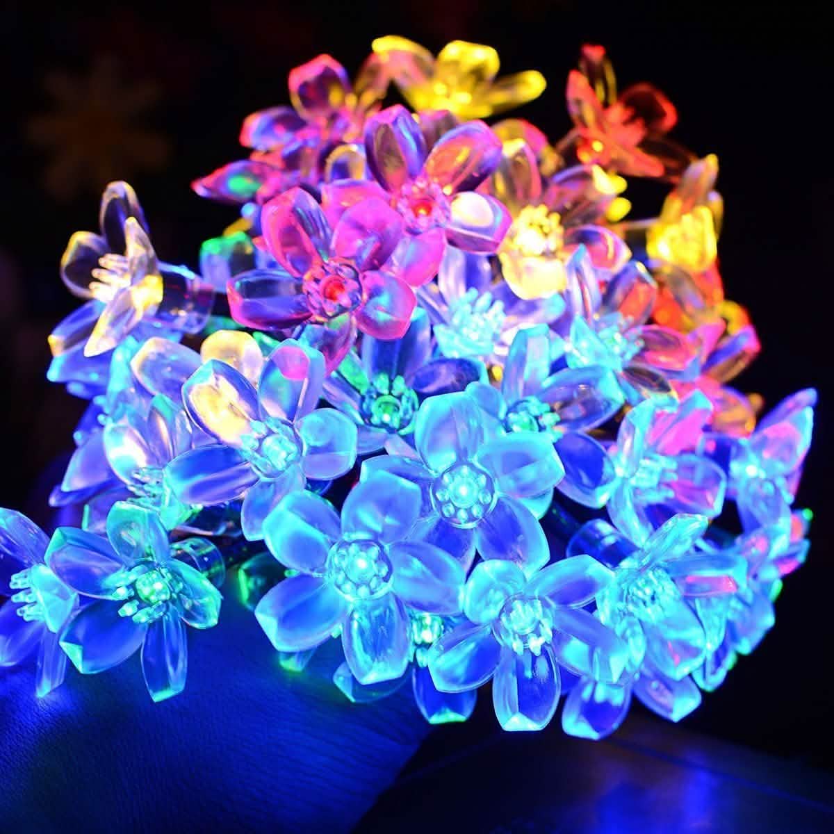 50 LED Fairy Flower Blossom Solar String Lights DailySale