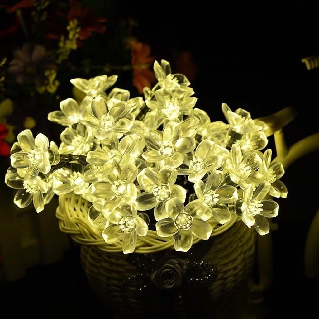 50 LED Fairy Flower Blossom Solar String Lights DailySale