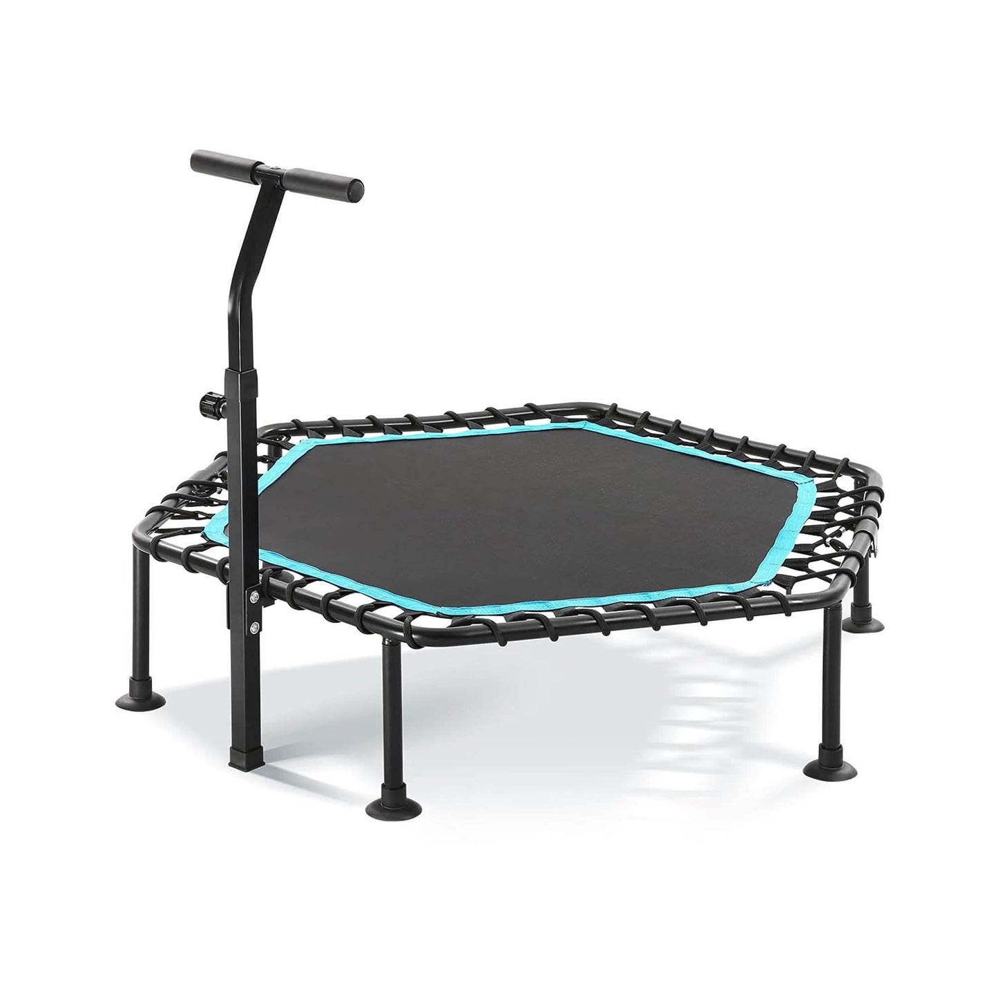 50" Mini Fitness Rebounder Spring-Less Indoor 3-Level Adjustable Foam Handle DailySale