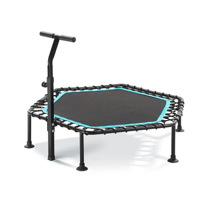 50" Mini Fitness Rebounder Spring-Less Indoor 3-Level Adjustable Foam Handle DailySale