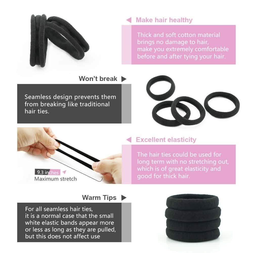 50-Pack: Dreamlover Black Hair Bands DailySale