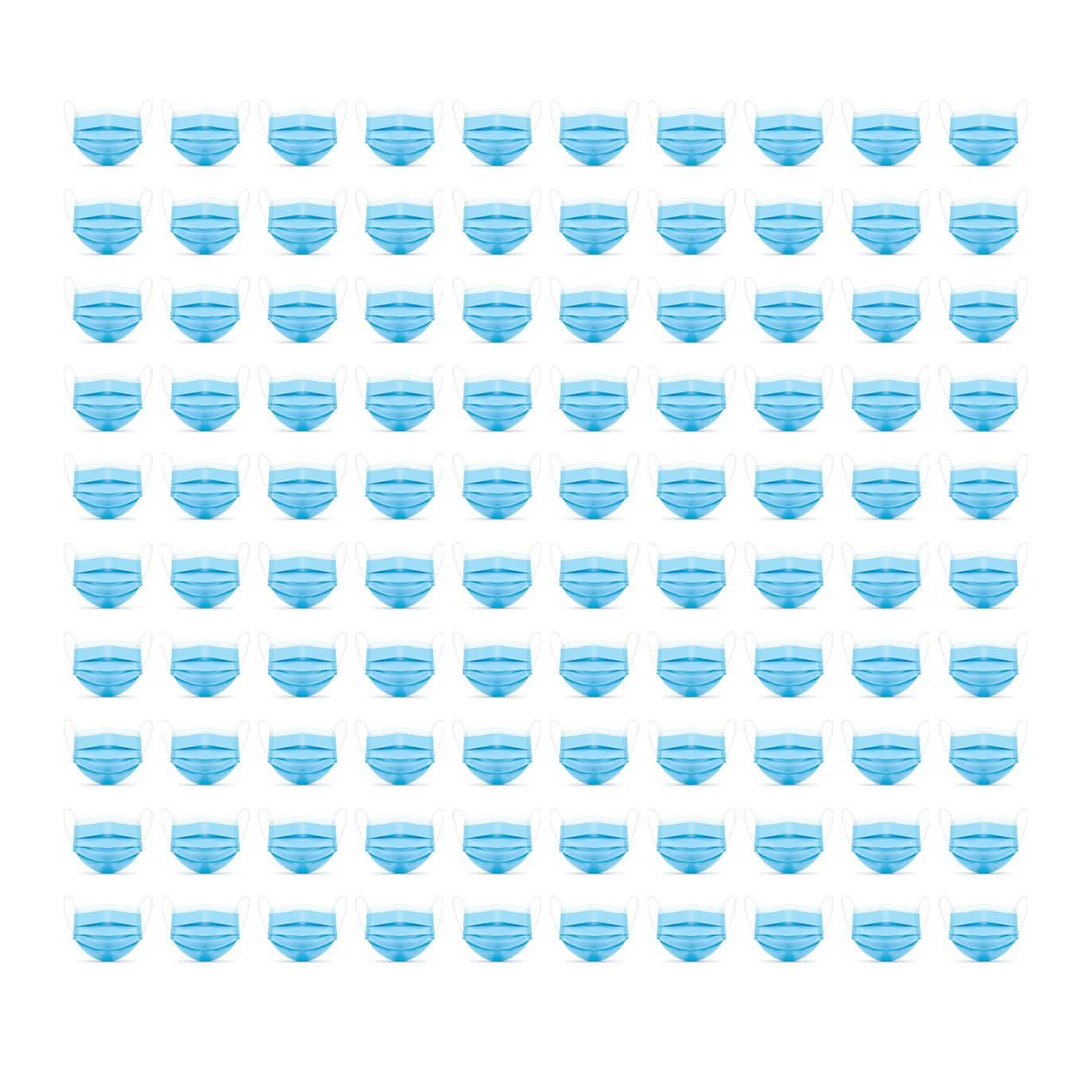 50-Pack or 100-Pack of 3 Layer Disposable Protective Face Masks DailySale